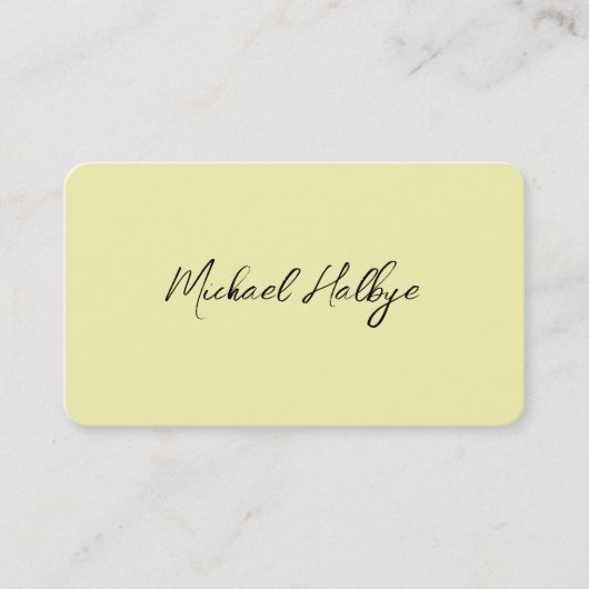 Carte De Visite Élégant Script Calligraphie moderne LogoProfession (Devant)