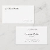 Carte De Visite Élégant Script calligraphié Simple Modèle moderne (Devant / Derrière)