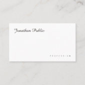 Carte De Visite Élégant Script calligraphié Simple Modèle moderne (Devant)