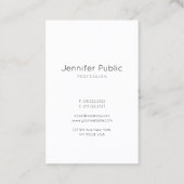Carte De Visite Élégant script de calligraphie élégant sobre éléga (Dos)