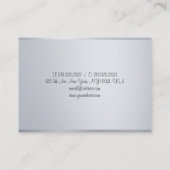 Carte De Visite Élégant script de calligraphie Modèle moderne arge (Dos)