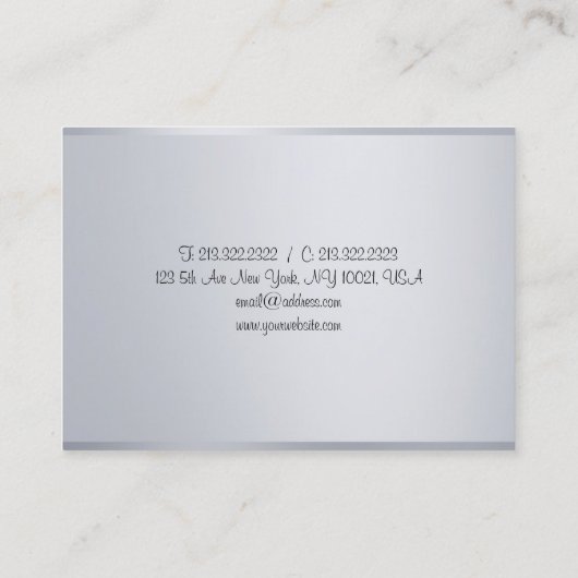 Carte De Visite Élégant script de calligraphie Modèle moderne arge (Dos)