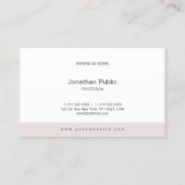 Carte De Visite Élégant script de calligraphie Modèle simple moder (Dos)