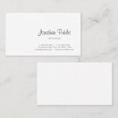 Carte De Visite Élégant script de calligraphie moderne professionn (Devant / Derrière)