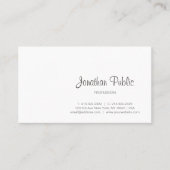 Carte De Visite Élégant script de calligraphie moderne professionn (Devant)