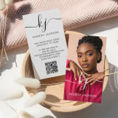 Carte De Visite Élégant script de calligraphie Monogramme Logo et 