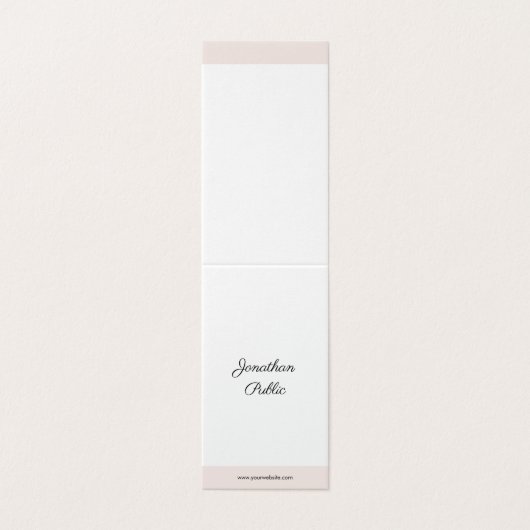 Carte De Visite Élégant Script de calligraphie Professionnel Moder (Extérieur déplié)