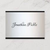 Carte De Visite Élégant script de calligraphie Simple Modèle tenda (Devant)