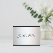 Carte De Visite Élégant script de calligraphie Simple Modèle tenda (Debout devant)