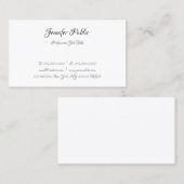 Carte De Visite Élégant script de calligraphie Texte Modèle modern (Devant / Derrière)