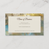 Carte De Visite Élégant script de la bobine dorée professionnelle (Dos)