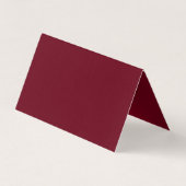 Carte De Visite Élégant script de typographie Modèle rouge or plié (Dos)