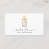 Carte De Visite Elegant Script Handmade Candle Logo Artisan Small  (Devant)