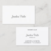 Carte De Visite Élégant script libre moderne minimal tendance (Devant / Derrière)