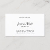 Carte De Visite Élégant script libre moderne minimal tendance (Dos)
