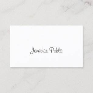 Carte De Visite Élégant script libre moderne minimal tendance