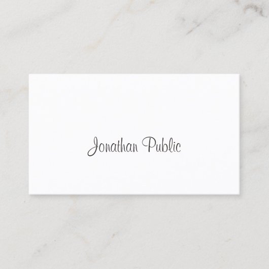 Carte De Visite Élégant script libre moderne minimal tendance (Devant)