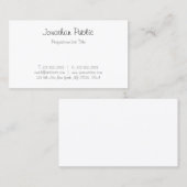 Carte De Visite Élégant script libre moderne Modèle simple (Devant / Derrière)