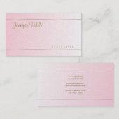 Carte De Visite Élégant script main Calligraphié Modèle tendance (Devant / Derrière)