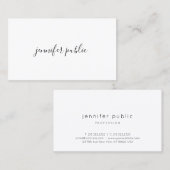 Carte De Visite Élégant script main professionnel Modèle simple (Devant / Derrière)