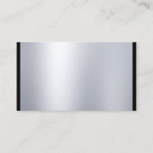 Carte De Visite Élégant script manuscrit de luxe Cool en argent (Dos)