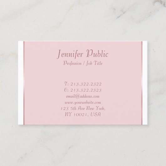 Carte De Visite Élégant script manuscrit Design simple moderne (Devant)