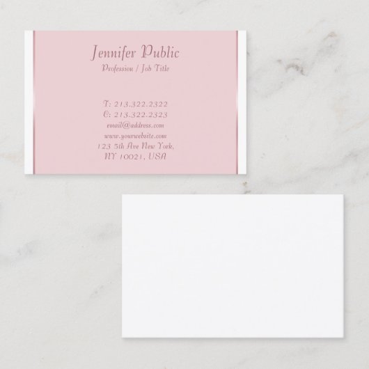 Carte De Visite Élégant script manuscrit Design simple moderne (Devant / Derrière)