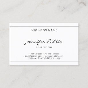 Carte De Visite Élégant script manuscrit Design simple moderne