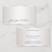 Carte De Visite Élégant Script manuscrit Moderne Glamor Luxe (Devant / Derrière)