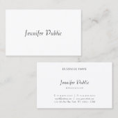 Carte De Visite Élégant script manuscrit moderne Modèle simple (Devant / Derrière)