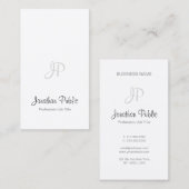 Carte De Visite Élégant Script manuscrit Moderne Monogramme Simple (Devant / Derrière)