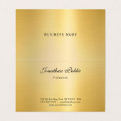 Carte De Visite Élégant script manuscrit Nom Faux Gold Modern (Intérieur déplié)