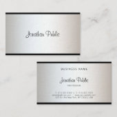 Carte De Visite Élégant script manuscrit professionnel Artiste (Devant / Derrière)