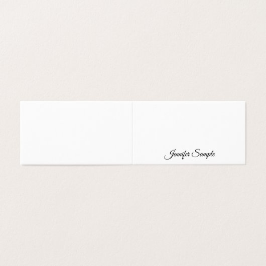 Carte De Visite Élégant script manuscrit propre Modèle moderne (Extérieur déplié)