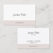 Carte De Visite Élégant script manuscrit Simple Modèle moderne (Devant / Derrière)