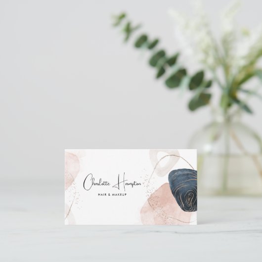 Carte De Visite Élégant Script moderne (Debout devant)