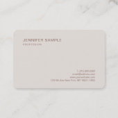 Carte De Visite Élégant script moderne de luxe Simple Plain tendan (Dos)