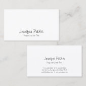 Carte De Visite Élégant Script moderne main libre Simple Plutôt Pl (Devant / Derrière)