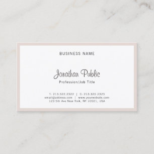 Carte De Visite Élégant Script moderne main simple Créatif simple