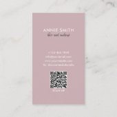 Carte De Visite  Elegant Script Monogram Marble Rose Gold Glitter (Dos)