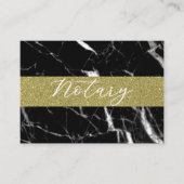 Carte De Visite Élégant script notaire marbre noir parties scintil (Devant)