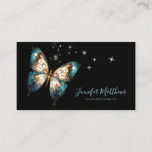 Carte De Visite Élégant script papillon (Devant)