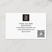 Carte De Visite Élégant script simple Chien Grooming & Animaux ass (Dos)