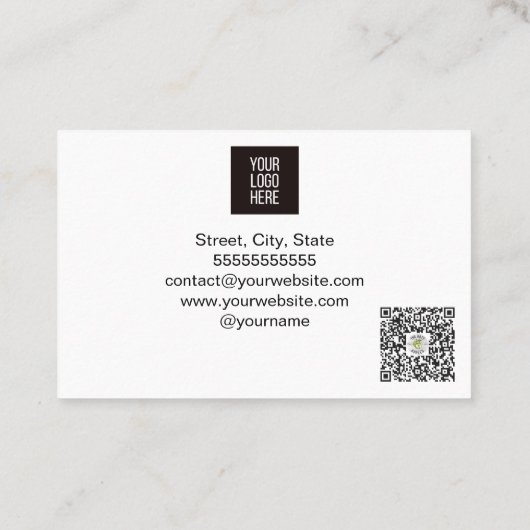 Carte De Visite Élégant script simple Chien Grooming & Animaux ass (Dos)