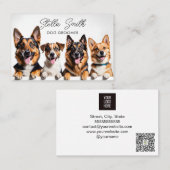 Carte De Visite Élégant script simple Chien Grooming & Animaux ass (Devant / Derrière)