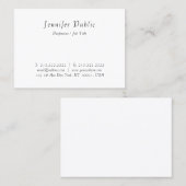 Carte De Visite Élégant Script Simple moderne Modèle manuscrit (Devant / Derrière)
