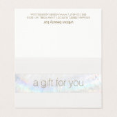 Carte De Visite Élégant Seashell Spa Salon Certificat cadeau (Extérieur déplié)