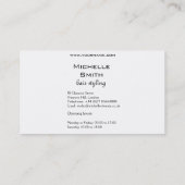 Carte De Visite Élégant Sepia Chic Wavy Hairstyle extensions de ch (Dos)