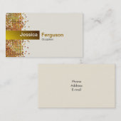 Carte De Visite Elégant Sequin Gold (Devant / Derrière)