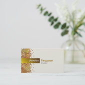 Carte De Visite Elégant Sequin Gold (Debout devant)